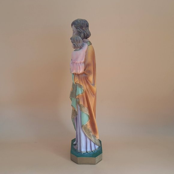 Resin Statue of Saint Joseph and the Infant Jesus - Picture 3 of 11